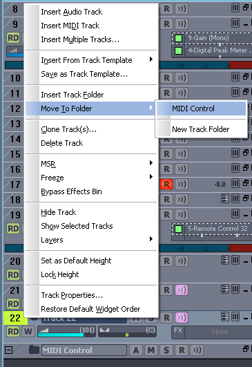 Step 06 - In Sonar 4 and above you might want to group all your MIDI tracks in a folder
